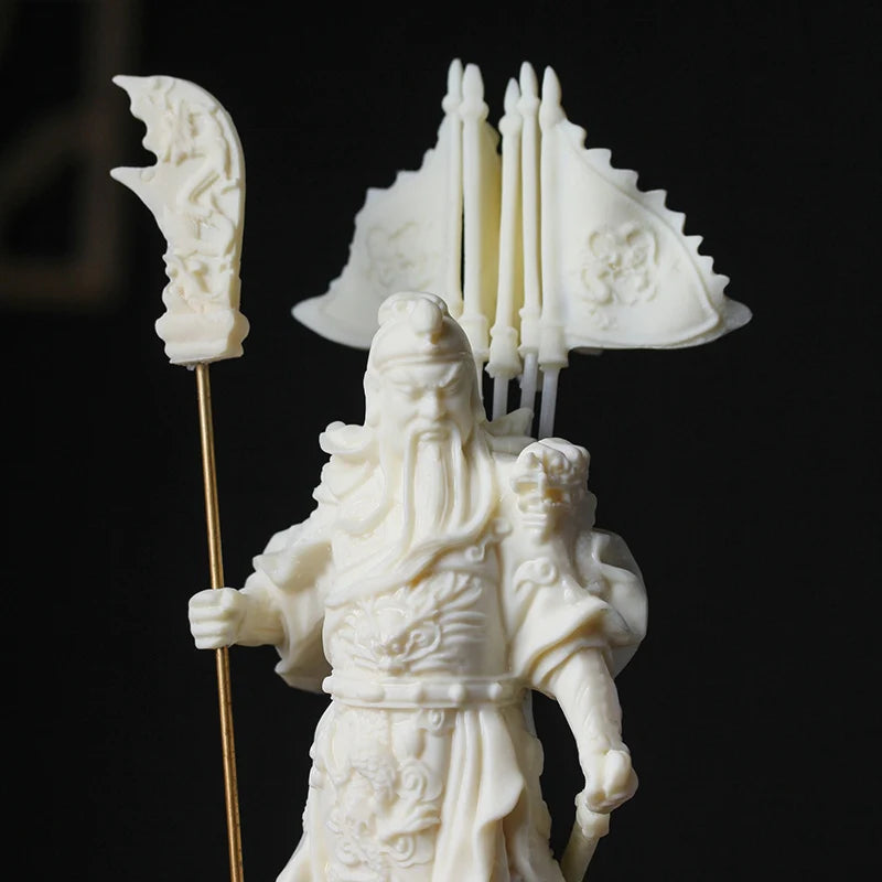 Wu God of Wealth Five Flags Guan Gong Characters Statue Resin Art Sculpture  Domineering home living room decorations