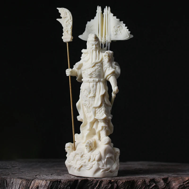 Wu God of Wealth Five Flags Guan Gong Characters Statue Resin Art Sculpture  Domineering home living room decorations