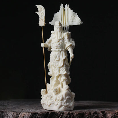 Wu God of Wealth Five Flags Guan Gong Characters Statue Resin Art Sculpture  Domineering home living room decorations