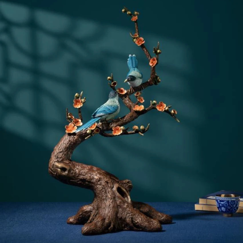 XI SHANG MEI SHAO 2023 TOP grade Good luck Auspicious wealth Birds decoration Sculpture HOME COMPANY BAR CLUB bring lucky money