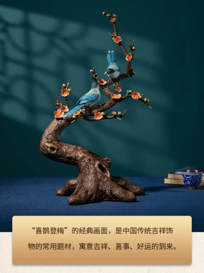 XI SHANG MEI SHAO 2023 TOP grade Good luck Auspicious wealth Birds decoration Sculpture HOME COMPANY BAR CLUB bring lucky money