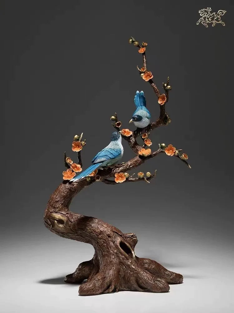XI SHANG MEI SHAO 2023 TOP grade Good luck Auspicious wealth Birds decoration Sculpture HOME COMPANY BAR CLUB bring lucky money