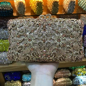 XIYUAH Clutch Crystal Silver Metal Black Diamond Green Purse Evening Bags Clutches Women Prom Luxury Minaudiere Ladies Handbags