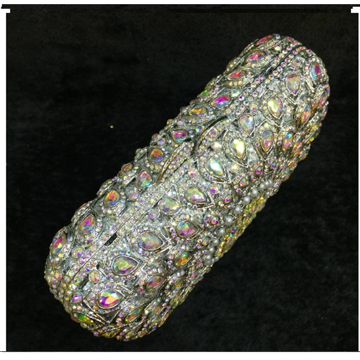 XIYUAN Hot Sale Crystal Evening Bags Retro Chain shoulder bag Clutch Luxury Wedding Diamond Beaded Rhinestone Small Party purse
