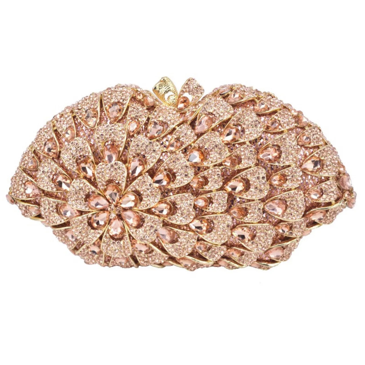 XIYUAN New Diamond Handle Clutches Woman Rhinestone Crystal Wrinkle Evening Purse Elegant Wedding Party Prom Bridal Bag Handbag