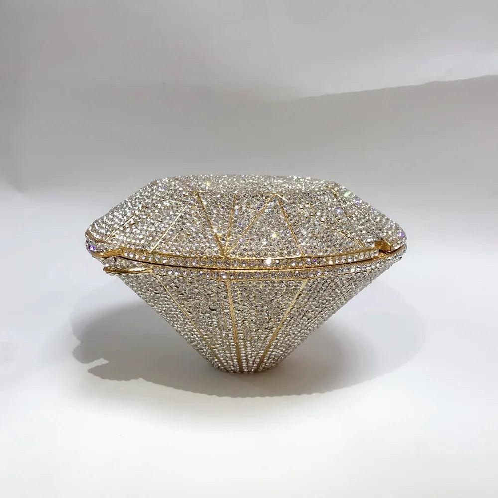 XIYUAN Women Wedding clutch Purse Party Bag Luxury Rhinestone Evening Bags Ladies Chain Wristlets Bags Famale Soiree Clutch Bag