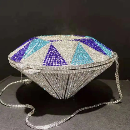 XIYUAN Women Wedding clutch Purse Party Bag Luxury Rhinestone Evening Bags Ladies Chain Wristlets Bags Famale Soiree Clutch Bag