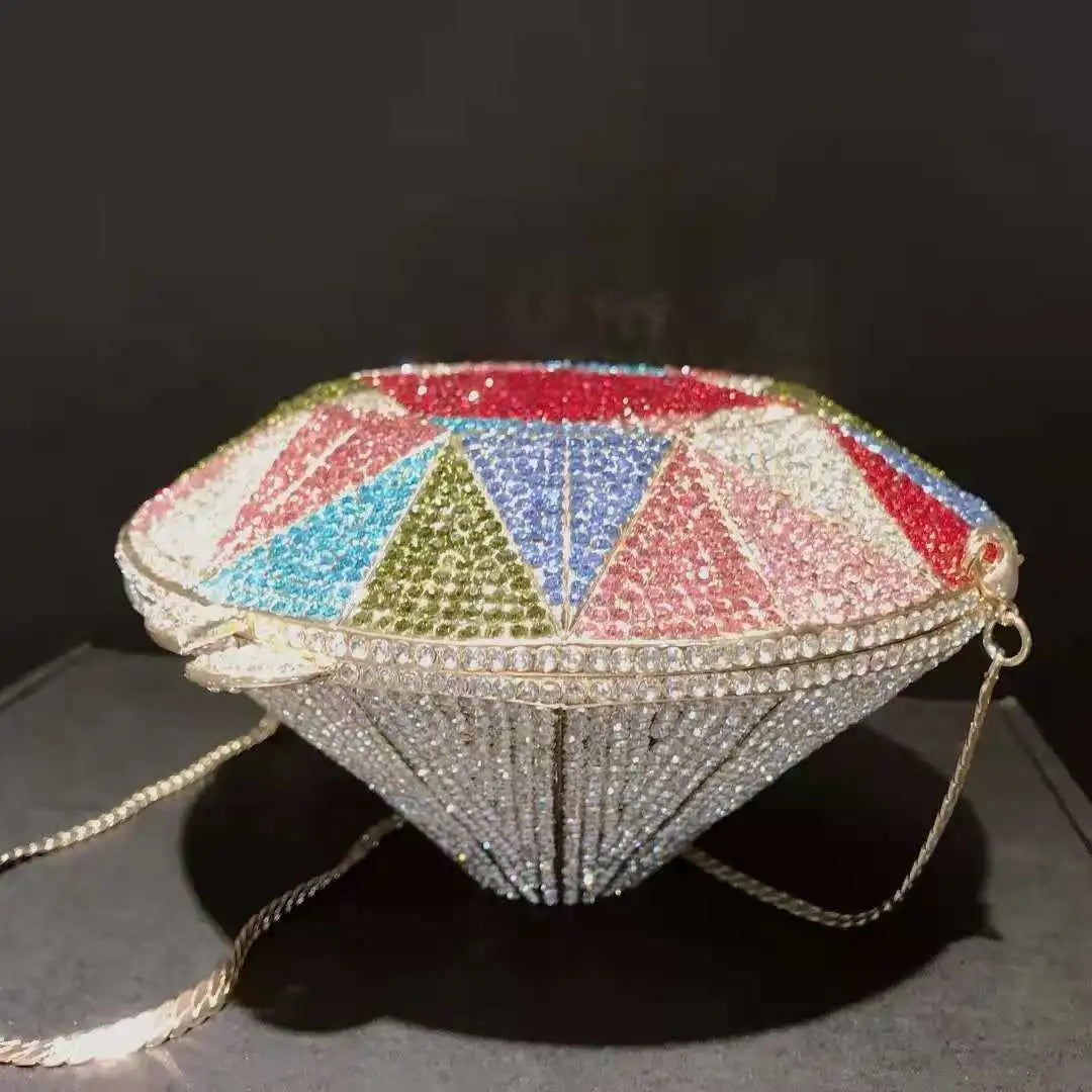 XIYUAN Women Wedding clutch Purse Party Bag Luxury Rhinestone Evening Bags Ladies Chain Wristlets Bags Famale Soiree Clutch Bag