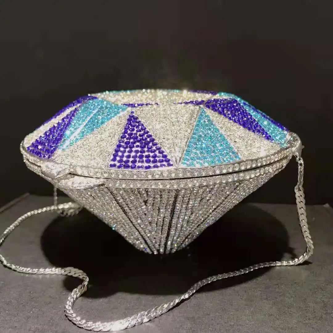 XIYUAN Women Wedding clutch Purse Party Bag Luxury Rhinestone Evening Bags Ladies Chain Wristlets Bags Famale Soiree Clutch Bag
