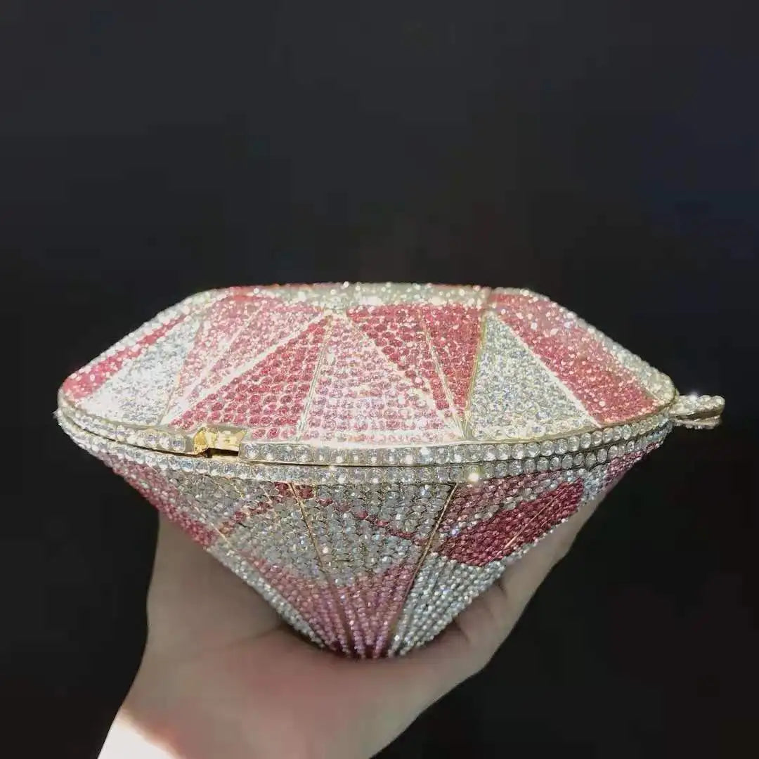 XIYUAN Women Wedding clutch Purse Party Bag Luxury Rhinestone Evening Bags Ladies Chain Wristlets Bags Famale Soiree Clutch Bag