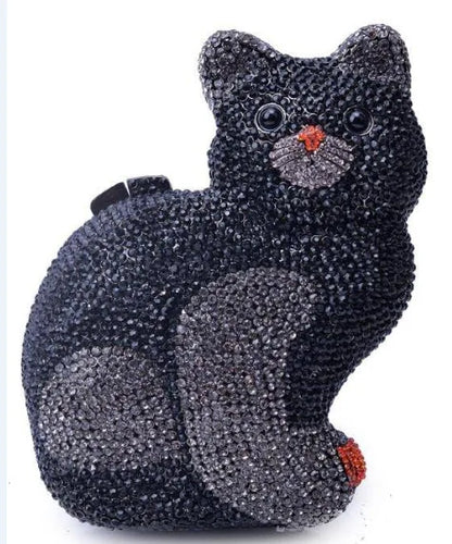 XIYUAN cat shape Women Champagne Luxury evening bags Crystal Soiree Pochette Clutch purse Wedding Shoulder bags Lady Evening Bag