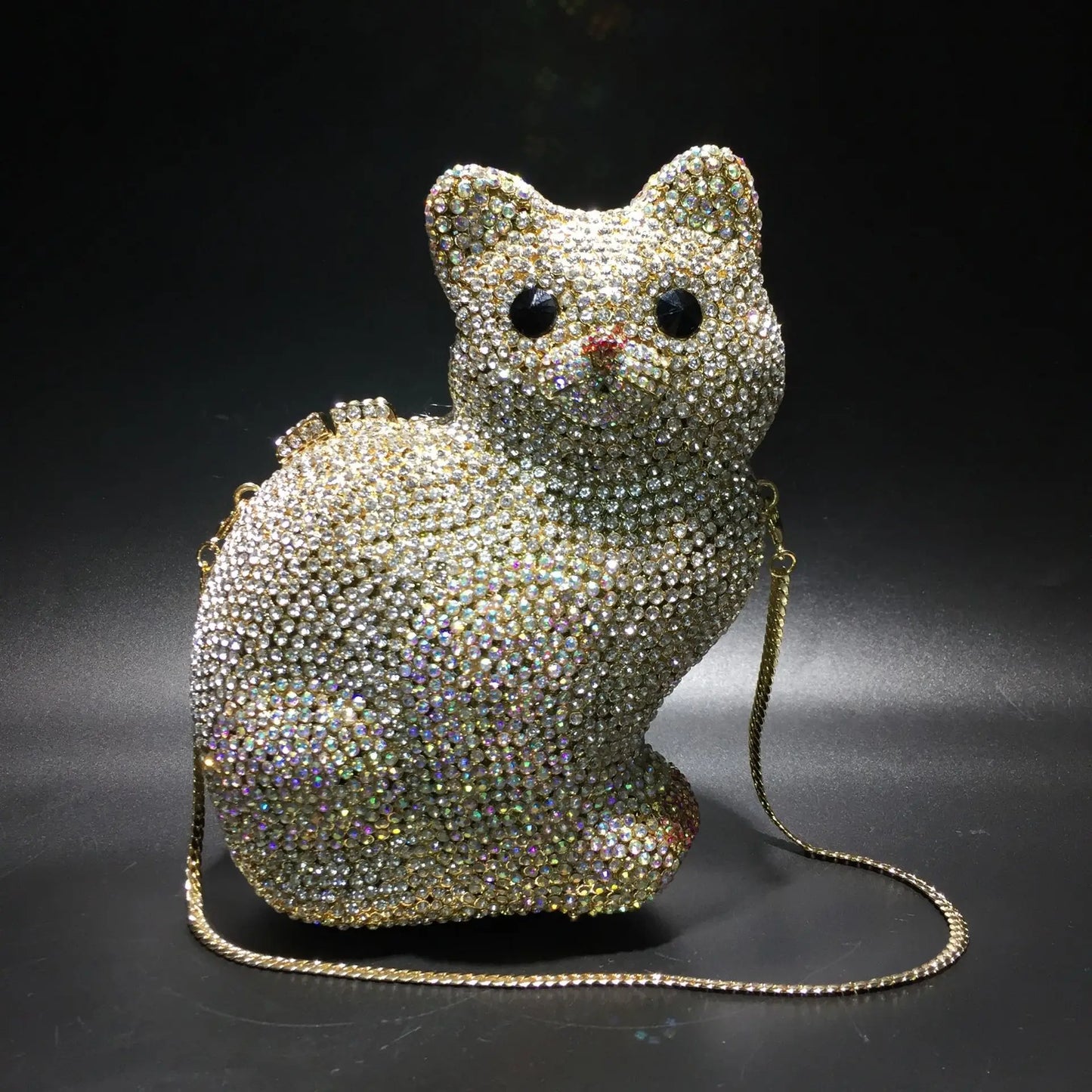 XIYUAN cat shape Women Champagne Luxury evening bags Crystal Soiree Pochette Clutch purse Wedding Shoulder bags Lady Evening Bag