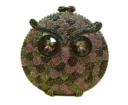 XIYUAN owl shape Luxury Diamante Crystal wallet Rhinestone Evening Clutch Purse for Party Wedding Clutch Bag for soiree handbag