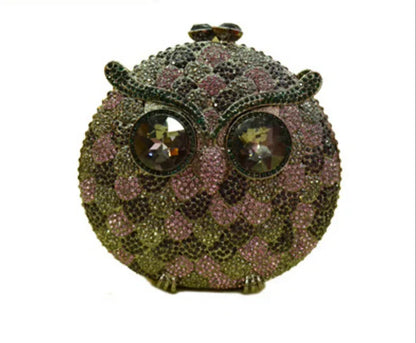 XIYUAN owl shape Luxury Diamante Crystal wallet Rhinestone Evening Clutch Purse for Party Wedding Clutch Bag for soiree handbag