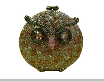 XIYUAN owl shape Luxury Diamante Crystal wallet Rhinestone Evening Clutch Purse for Party Wedding Clutch Bag for soiree handbag