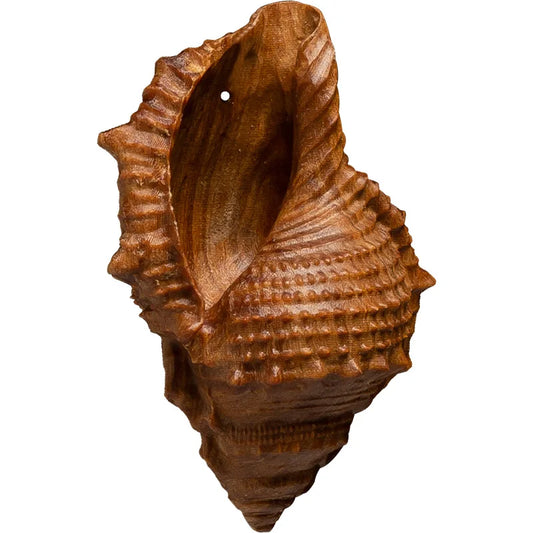 XS116-5 CM Hand Carved Wood Carving Figurine Lucky Pendant Statue Home Decor -Conch Sculpture Feng Shui Crafts for Living Room