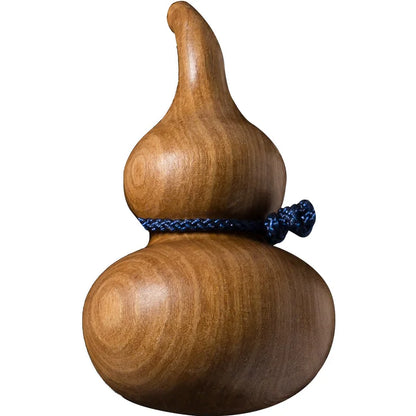 XS253-5CM Hand Carved Sandalwood Carving Gourd Figurine Lucky Cucurbit Statue -Home Decor Car Ornaments Feng Shui Sculpture
