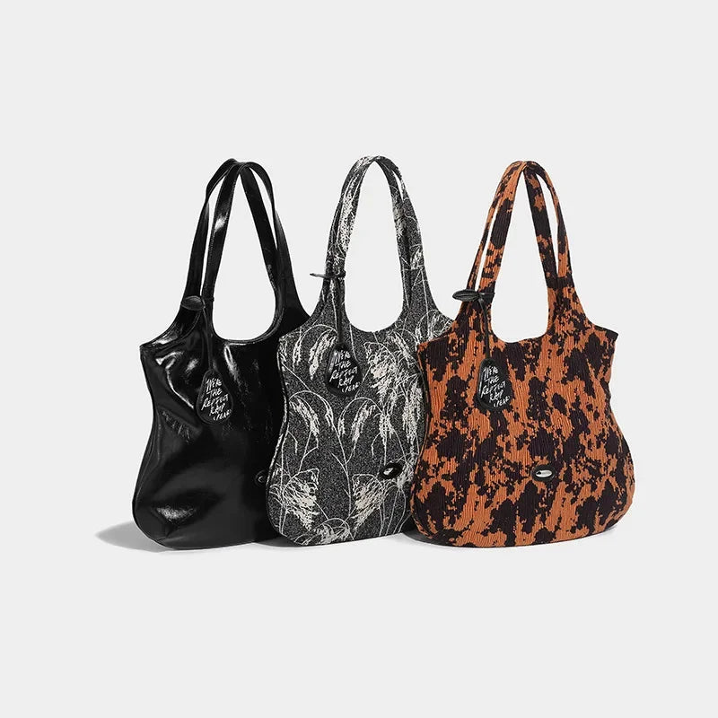 Xiangli 2024 new niche design large capacity women's fashion retro casual shoulder trend tote bag