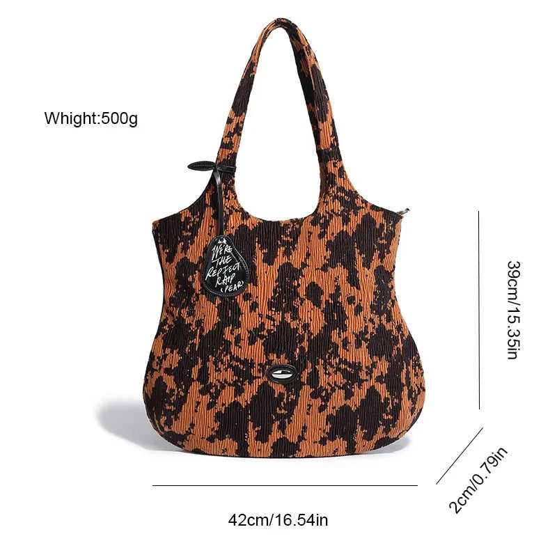 Xiangli 2024 new niche design large capacity women's fashion retro casual shoulder trend tote bag