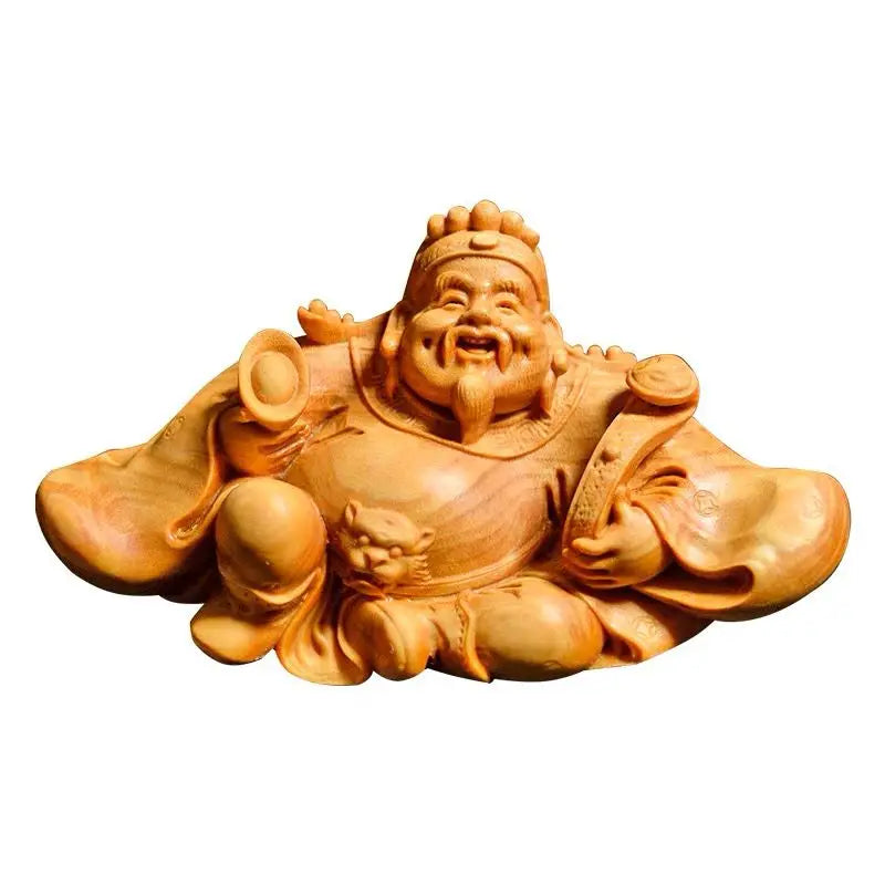 Xiaoye Huangyang Wooden Carved Treasure Attracting Financial Crocodile, Heng Caishen Ye, Handheld Toy Piece, Men's Literature an