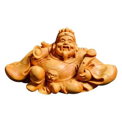 Xiaoye Huangyang Wooden Carved Treasure Attracting Financial Crocodile, Heng Caishen Ye, Handheld Toy Piece, Men's Literature an