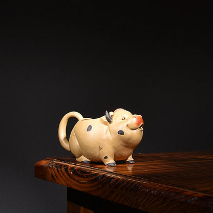 Xu Hailong Yixing Clay Tea Pitcher Boutique Bionic Device Supportable Cow Pitcher Tea Pot Tea Tray Utensils