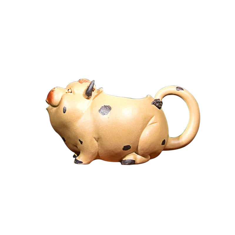 Xu Hailong Yixing Clay Tea Pitcher Boutique Bionic Device Supportable Cow Pitcher Tea Pot Tea Tray Utensils