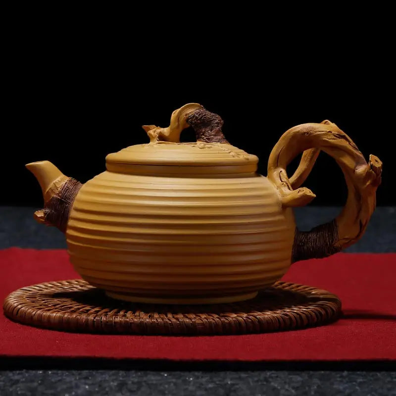 Xuan Carving Tea Set Handmade Creative Zisha Kung Fu Tea Set Set Household Vintage Upscale Tea Set