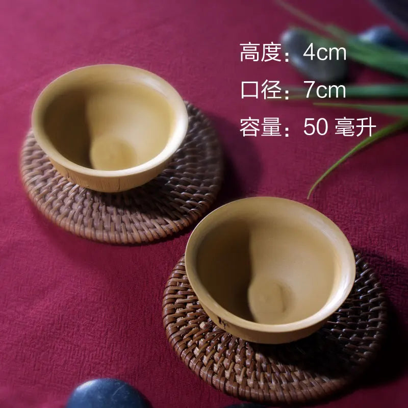 Xuan Diao Kiln Chen Dong Cast on Yixing Purple Sand Tea Tasting Cup Raw Ore Tea Cup Tea Bowl Scented Tea Cup Sand Cup Tea Ceremo
