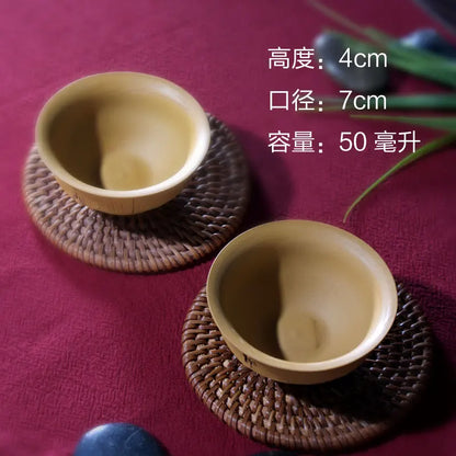 Xuan Diao Kiln Chen Dong Cast on Yixing Purple Sand Tea Tasting Cup Raw Ore Tea Cup Tea Bowl Scented Tea Cup Sand Cup Tea Ceremo