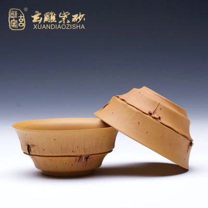 Xuan Diao Kiln Chen Dong Cast on Yixing Purple Sand Tea Tasting Cup Raw Ore Tea Cup Tea Bowl Scented Tea Cup Sand Cup Tea Ceremo