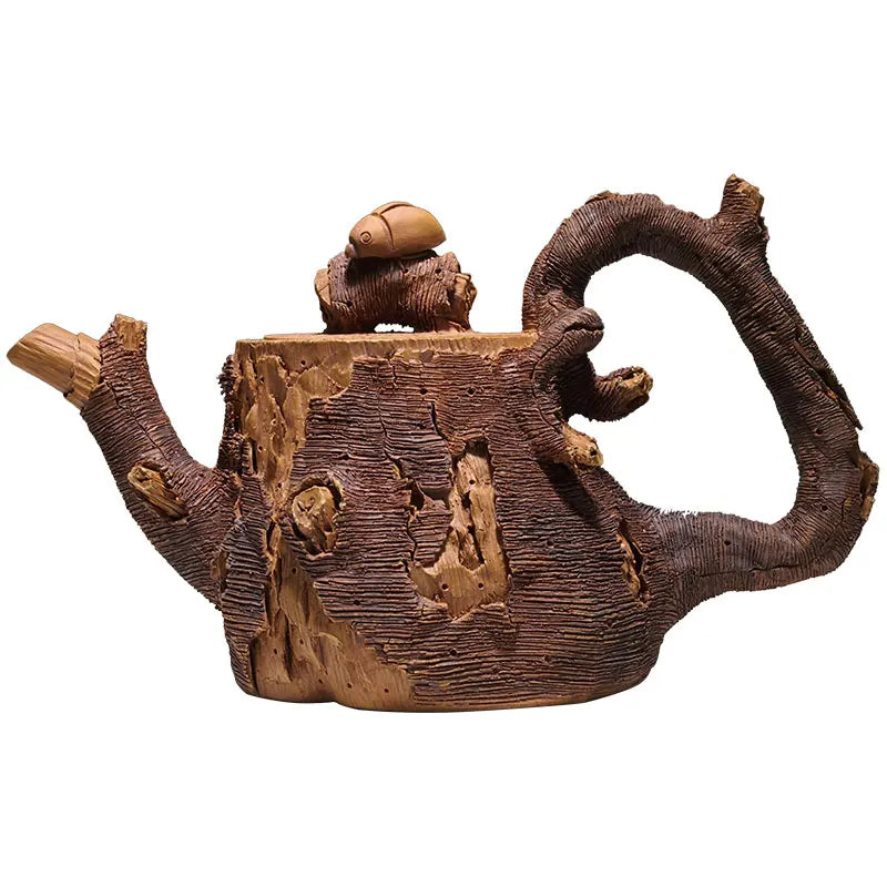 Xuandiao Kiln Yixing Famous Purple Clay Pot Pure Handmade Raw Ore Imitation Tree Pile Teapot Live Broadcast Tea Set Home