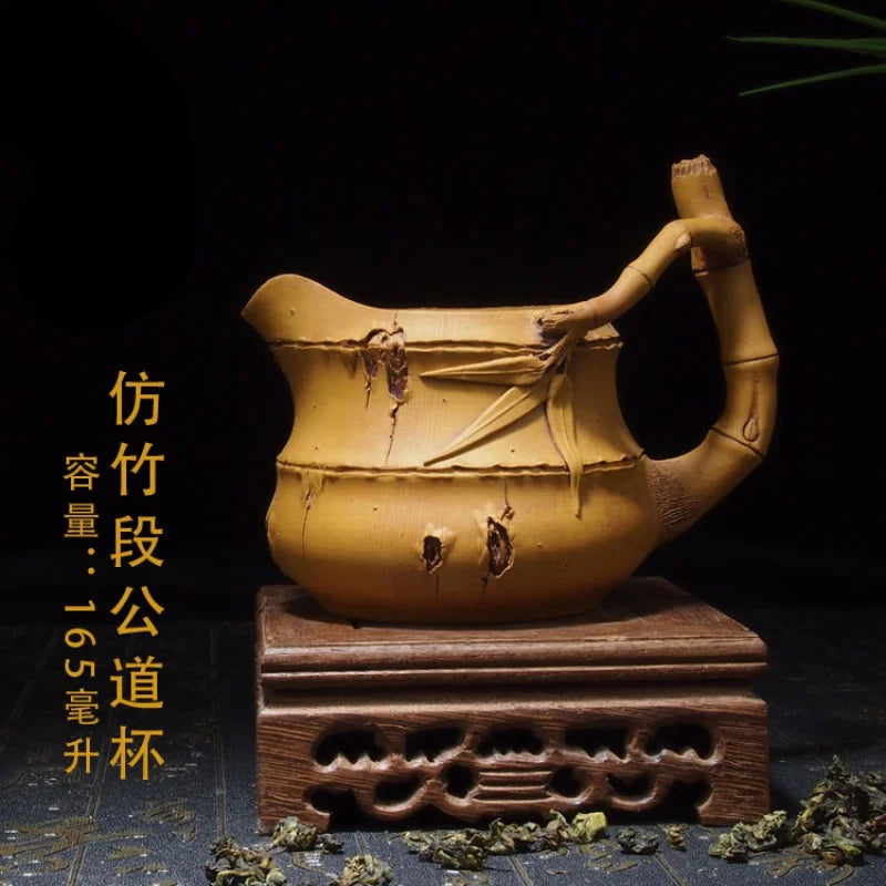 Xuandiao Kiln Yixing Household Imitation Bamboo Segment Pure Handmade Home Use Set Ingenious Production Tea Set Teapot Set