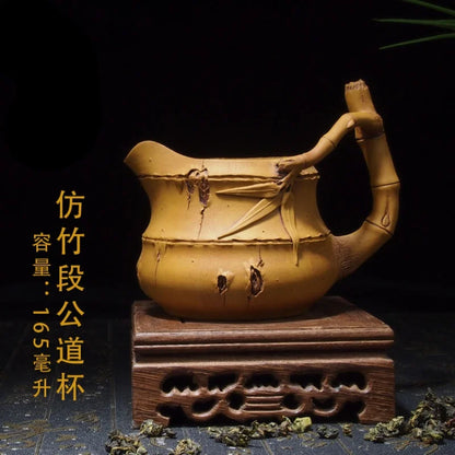 Xuandiao Kiln Yixing Household Imitation Bamboo Segment Pure Handmade Home Use Set Ingenious Production Tea Set Teapot Set