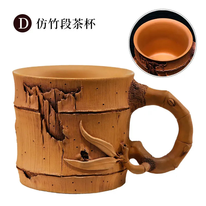 Xuandiao Kiln Yixing Silvering Plated Cup Boccaro Cup Pure Handmade Cup with Handle Small Teacup Single Tea Cup Master Cup Bowl