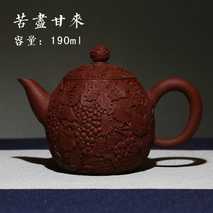 Xuandiao Yixing Famous Teapot Pure Handmade Raw Ore Piano Shushan Teapot Teapot Tea Set Home