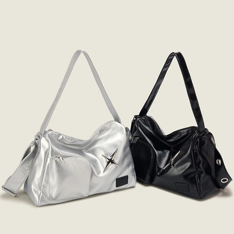 Y2k Shoulder Bag Commute Bag Handbag Casual Shopping Tote Bag for Travel, Work