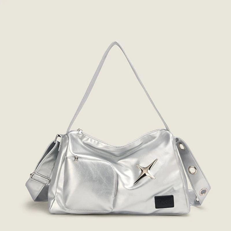 Y2k Shoulder Bag Commute Bag Handbag Casual Shopping Tote Bag for Travel, Work