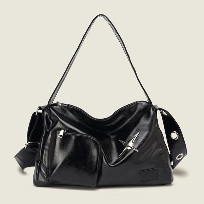 Y2k Shoulder Bag Commute Bag Handbag Casual Shopping Tote Bag for Travel, Work