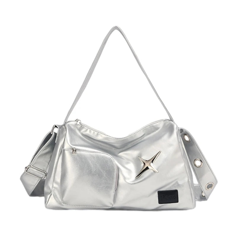 Y2k Shoulder Bag Commute Bag Handbag Casual Shopping Tote Bag for Travel, Work