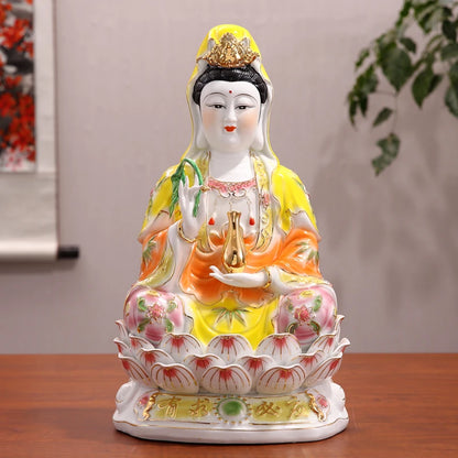 YOU QIU BI YING Goddess GUAN YIN bodhisattva BUDDHA figure home Altar Shrine Worship efficacious Talisman Porcelain GOOD statue