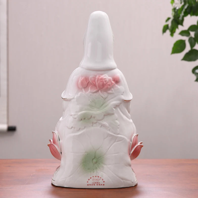 YOU QIU BI YING Goddess GUAN YIN bodhisattva BUDDHA figure home Altar Shrine Worship efficacious Talisman Porcelain statue