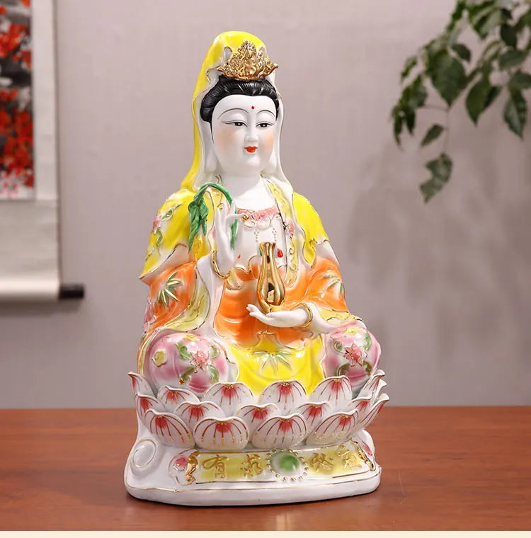 YOU QIU BI YING Goddess GUAN YIN bodhisattva BUDDHA figure home Altar Shrine Worship efficacious Talisman Porcelain GOOD statue