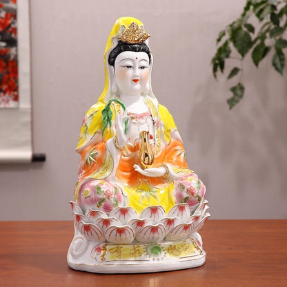 YOU QIU BI YING Goddess GUAN YIN bodhisattva BUDDHA figure home Altar Shrine Worship efficacious Talisman Porcelain GOOD statue