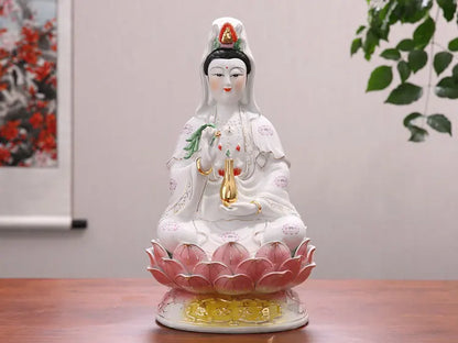 YOU QIU BI YING Goddess GUAN YIN bodhisattva BUDDHA figure home Altar Shrine Worship efficacious Talisman Porcelain statue