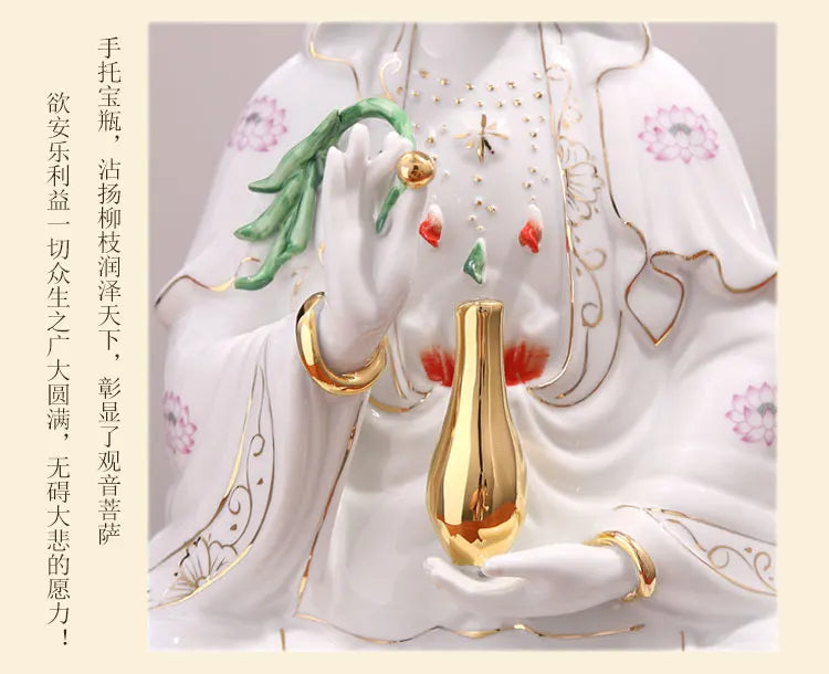 YOU QIU BI YING Goddess GUAN YIN bodhisattva BUDDHA figure home Altar Shrine Worship efficacious Talisman Porcelain statue
