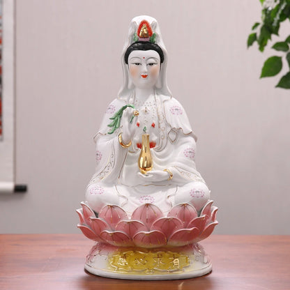 YOU QIU BI YING Goddess GUAN YIN bodhisattva BUDDHA figure home Altar Shrine Worship efficacious Talisman Porcelain statue