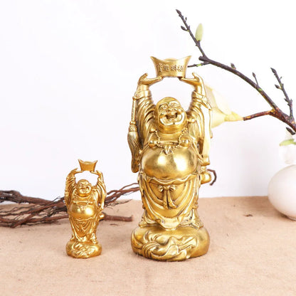 Yangtongji manufacturer wholesales pure copper juyuanbao Buddha Maitreya Buddha Laughing Buddha ornaments and entrusted Yuanbao