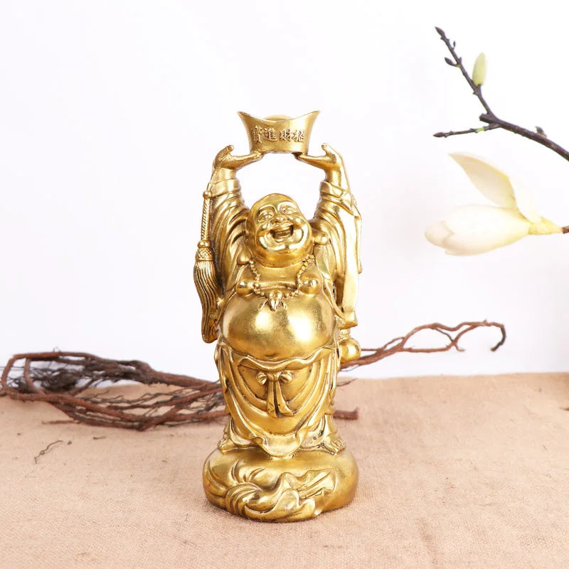 Yangtongji manufacturer wholesales pure copper juyuanbao Buddha Maitreya Buddha Laughing Buddha ornaments and entrusted Yuanbao