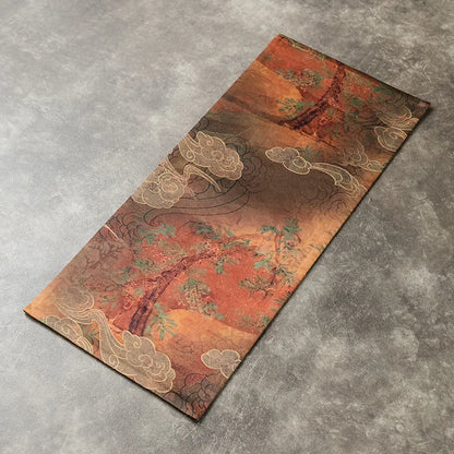 Yarn Tea Mat Red Cloud Yarn Small Tea Seats Chinese Zen Gupu Tea Tray Mat Advanced Table Runner Tablecloth Tea Towel Tea Napkin
